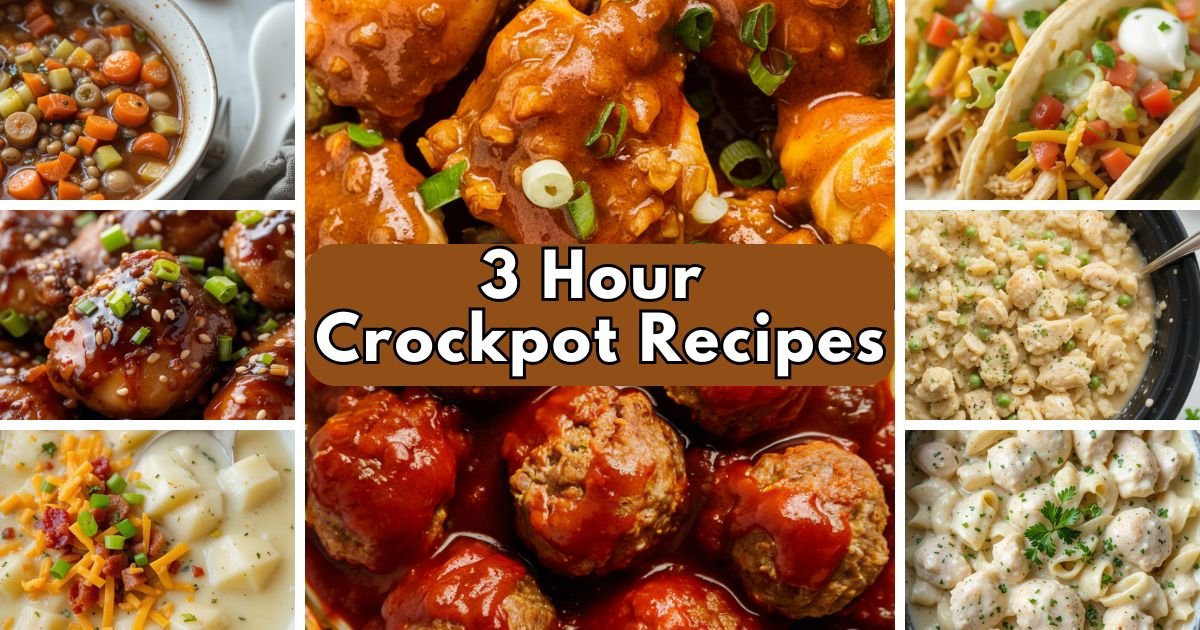 3 Hour Crockpot Recipes